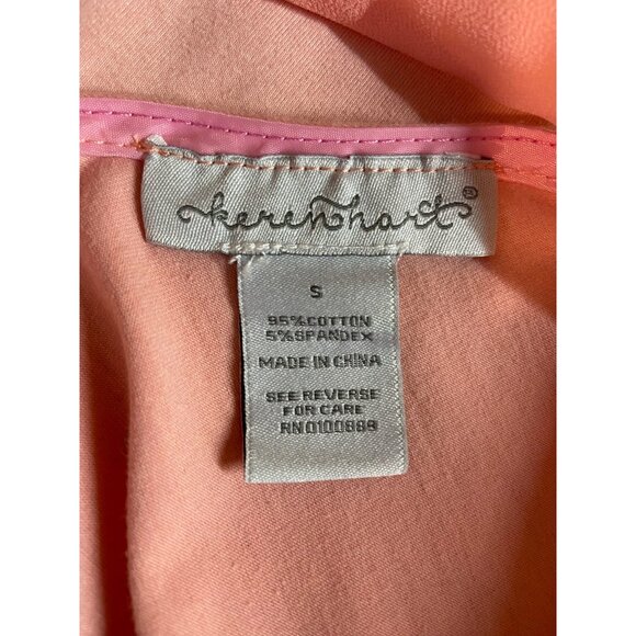 Karen Scott Women Tunic Top Small Peachy Ruffle 3/4 Sleeve Comfort Spring Preppy - Picture 3 of 7